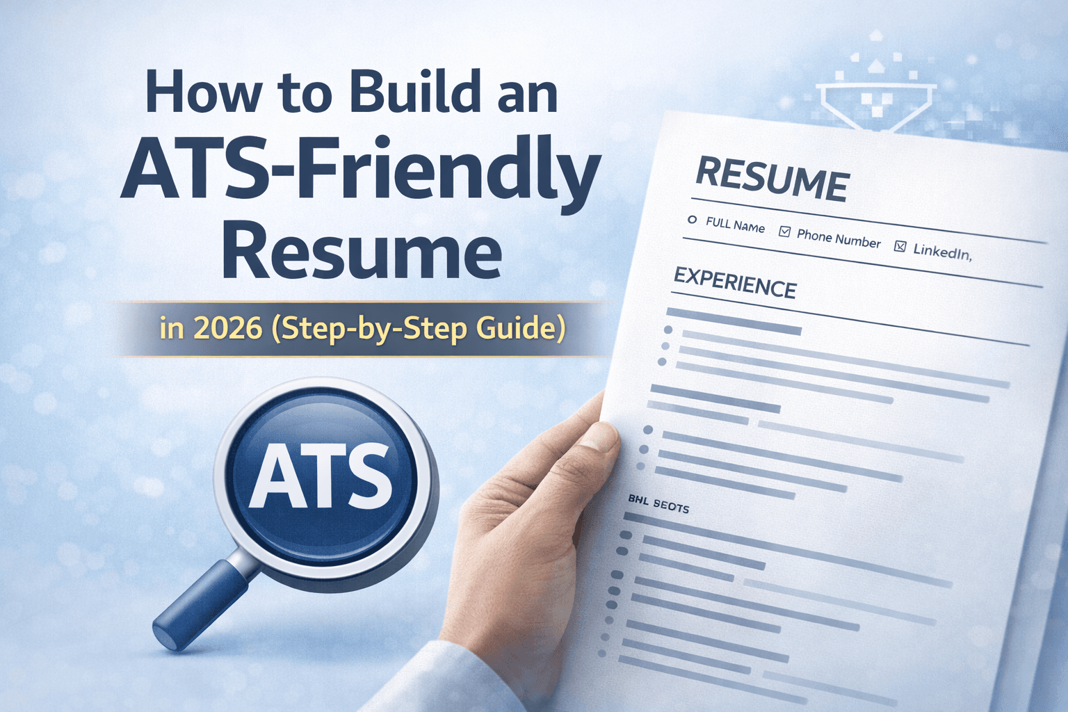 How to Build an ATS-Friendly Resume in 2026 (Step-by-Step Guide)